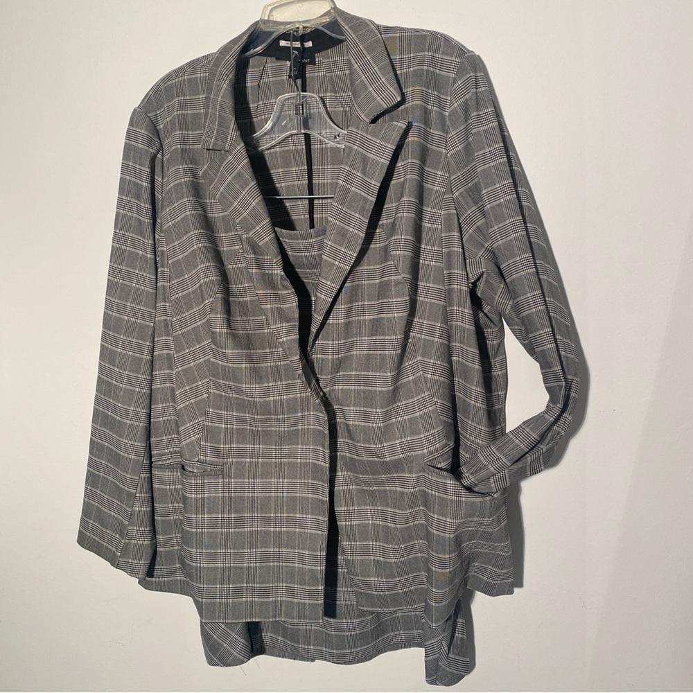 Gray Plaid Women's Jacket